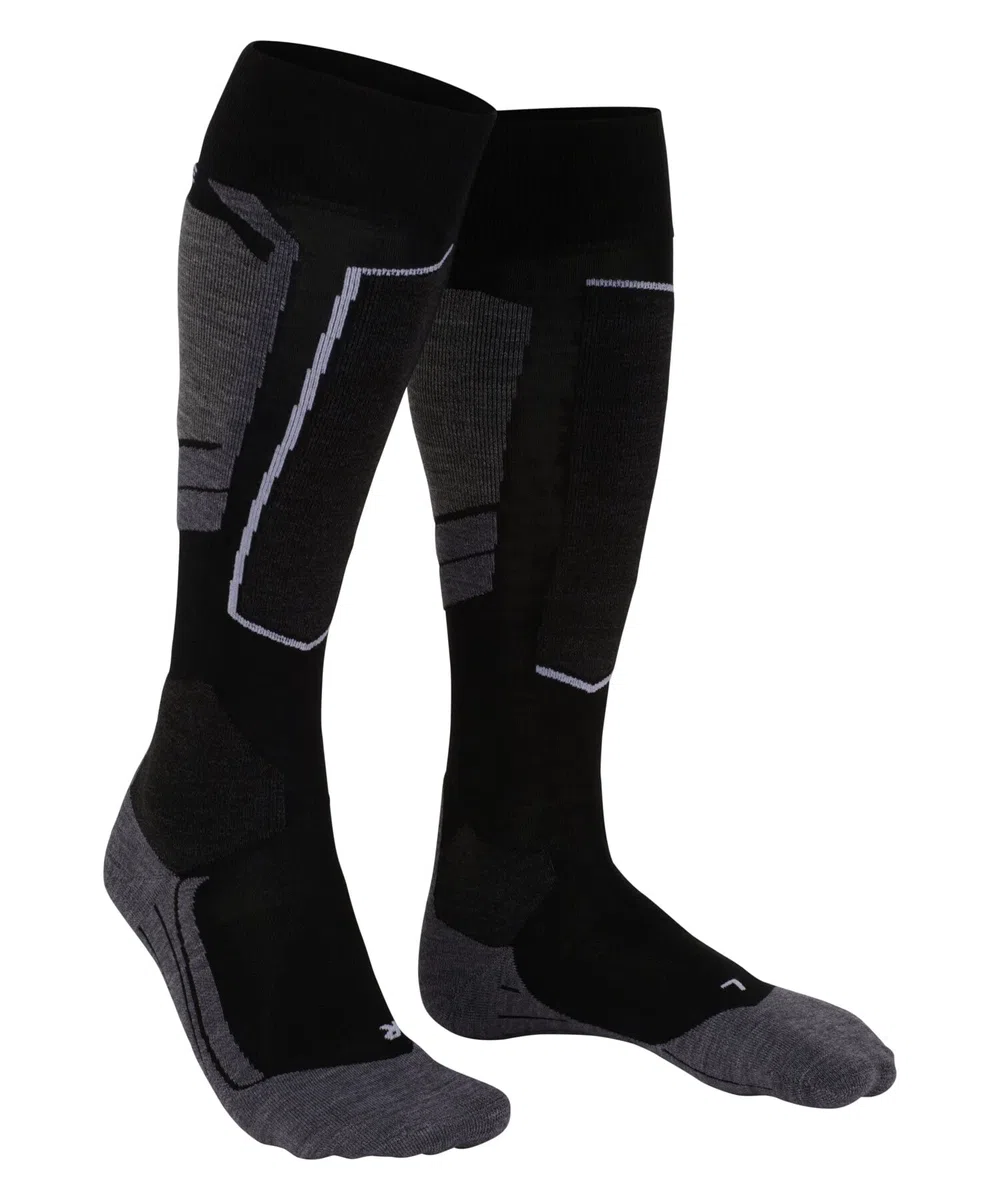 FALKE donna SK4 calzini da sci imbottitura molto leggera antivesciche sottili calze da sci traspiranti asciugatura rapida termoregolanti antiodore lana filo funzionale 1 paio