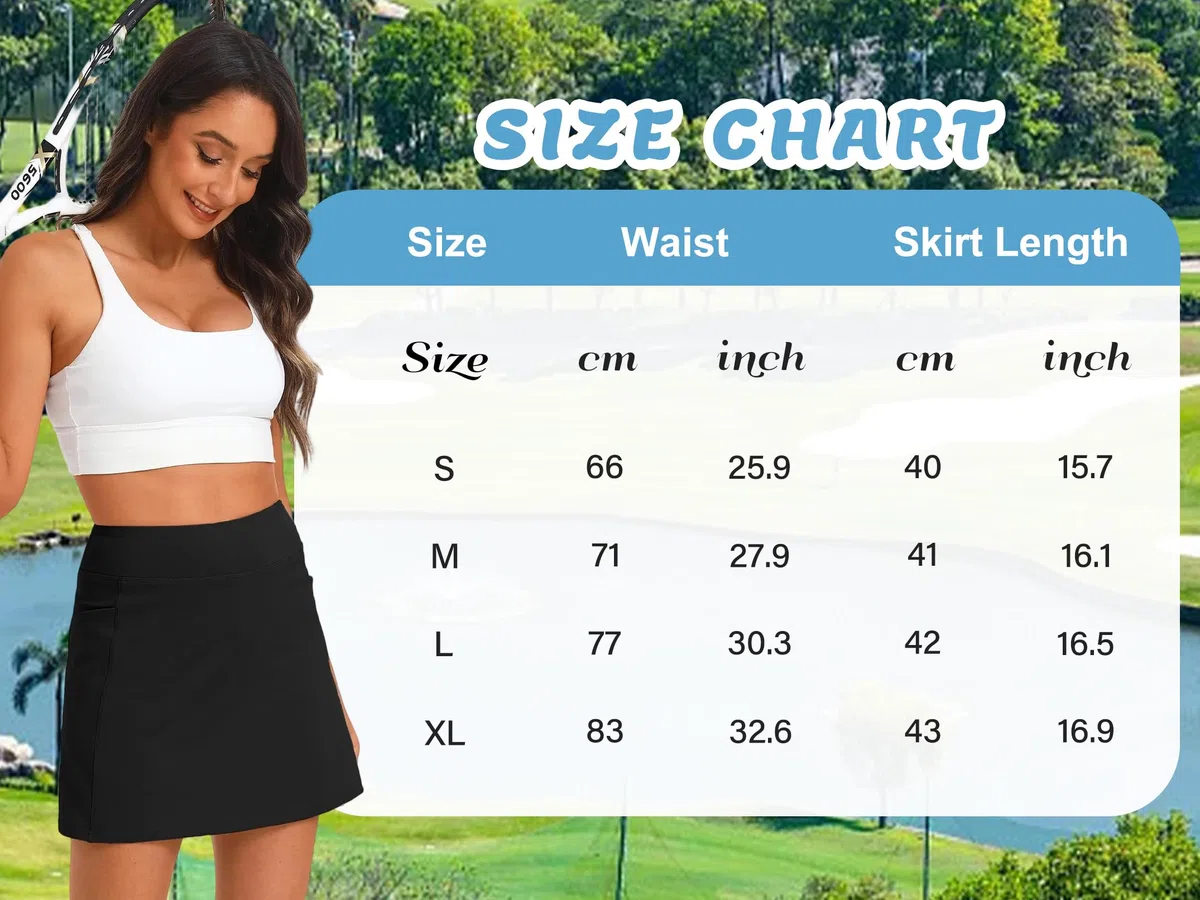 Oyamiki Skorts - Gonna da tennis sportiva da donna, a vita alta, con tasche e pantaloncini, per atletica, estate, casual, da golf