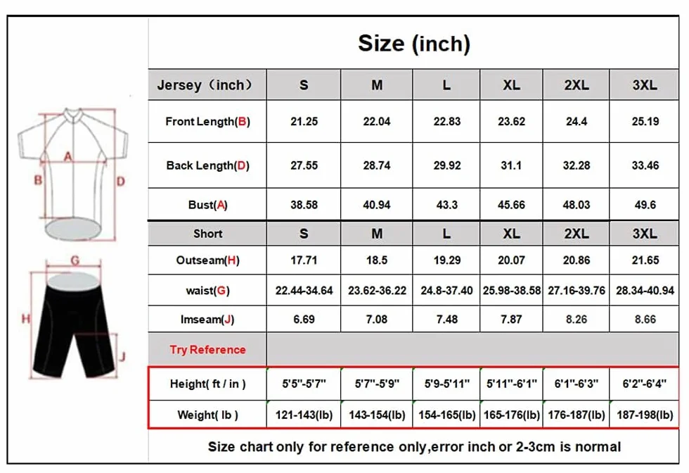 Set da ciclismo da uomo, composto da maglia da ciclismo 12D con imbottitura in gel + salopette con pantaloni e kit di abbigliamento per mountain bike, ad asciugatura rapida