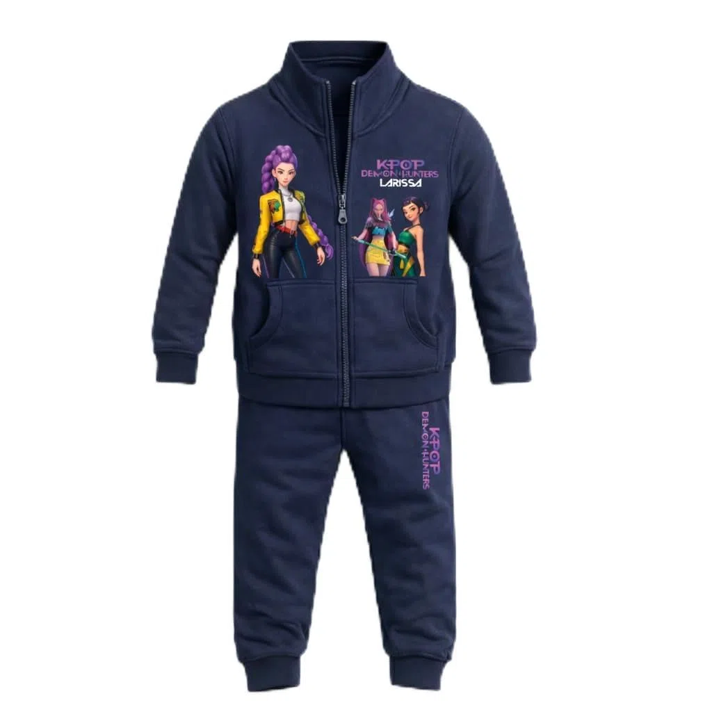D&Vlab Tuta Felpata Bambino Bambina 6 7 8 9 10 14 anni Personalizzata con nome KPOP DEMON HNTERS in Morbido Tessuto - Abbigliamento Made in Italy