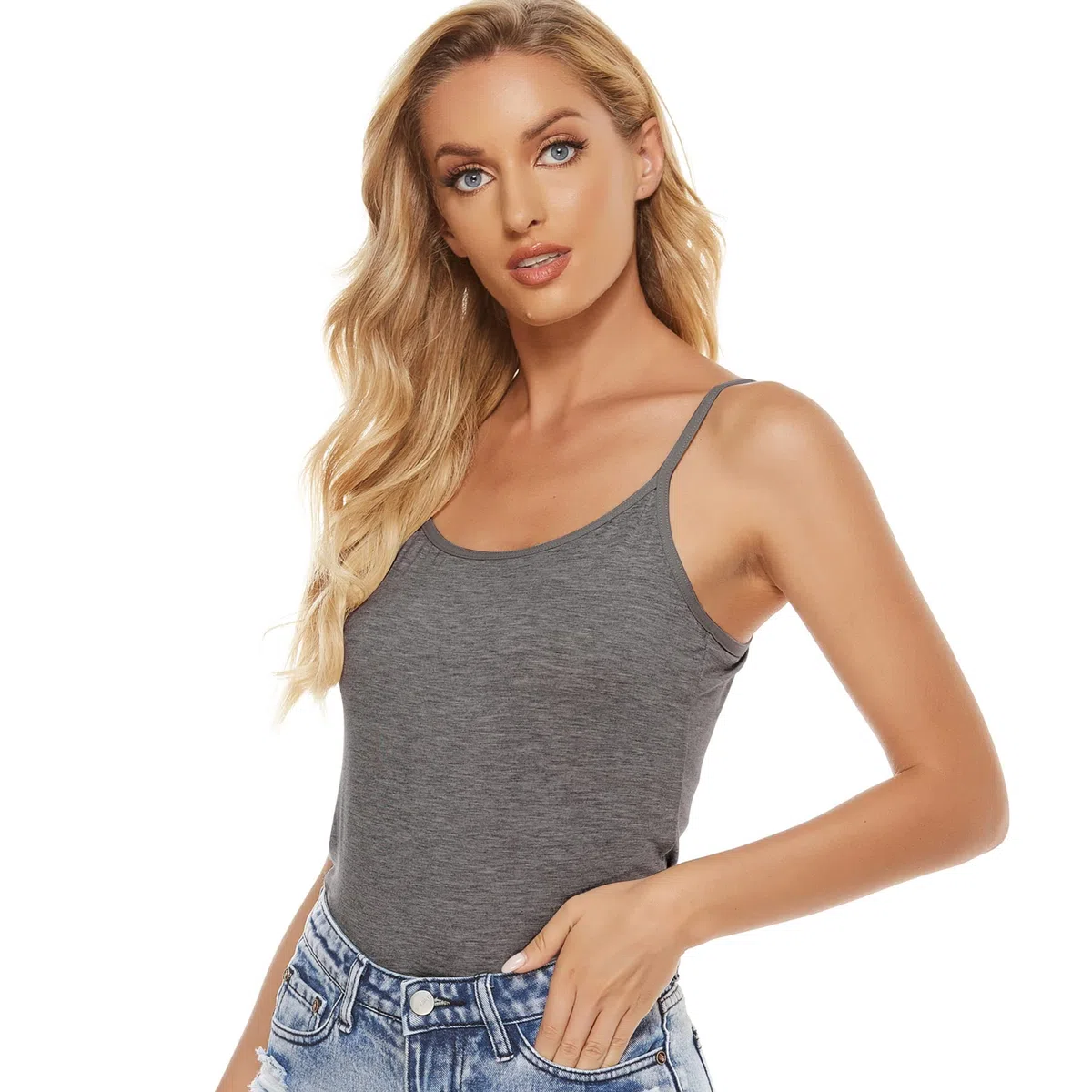 BQTQ 5 Pezzi Canottiera Donna Canotta Top Regolabile Spalline Canottiere per Donna e Ragazze