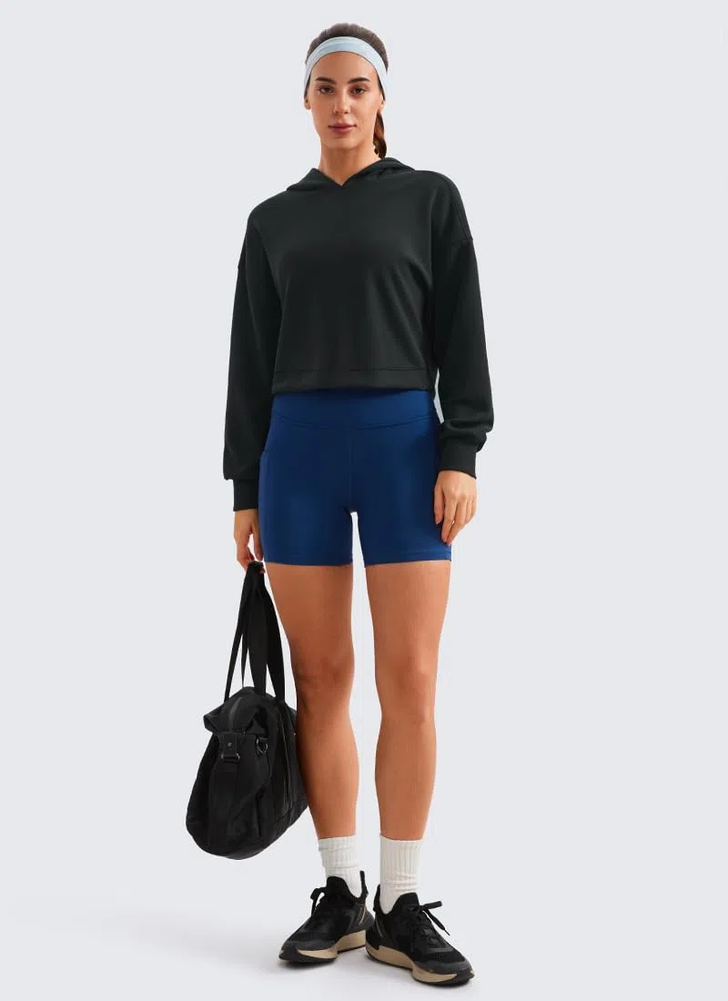 CRZ YOGA Donna SoftAura Felpa con Cappuccio a Manica Lunga con Cappuccio