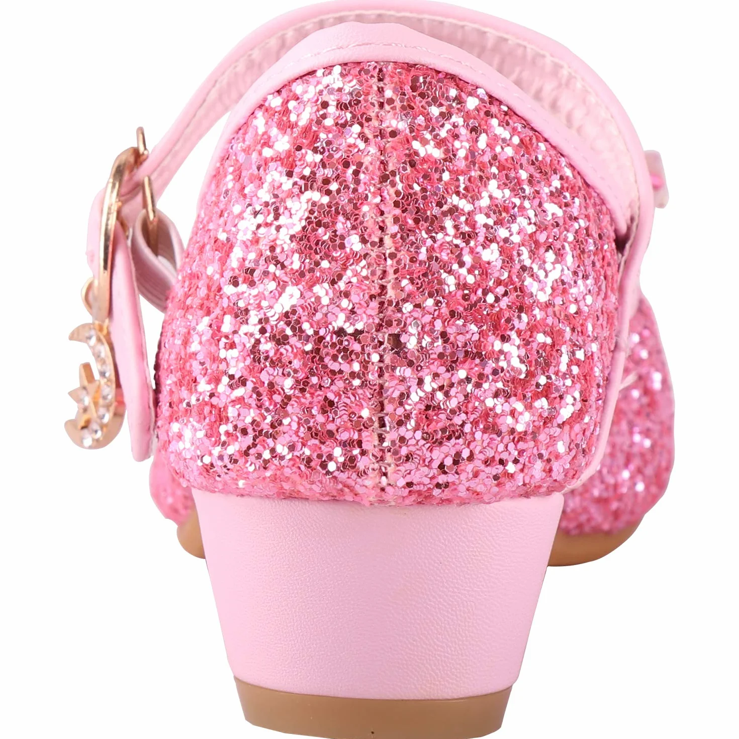 Principessa Scarpe Ragazza Ballerine Glitterate Scarpe con Tacco Bambina Scarpe per Cosplay Cerimonia Festa