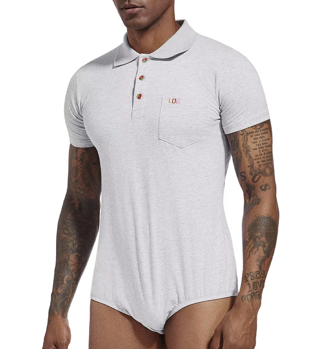Landofgenie Body Onesie Uomo Cotone Top Shirt One Piece Pigiama Leotard Rompers