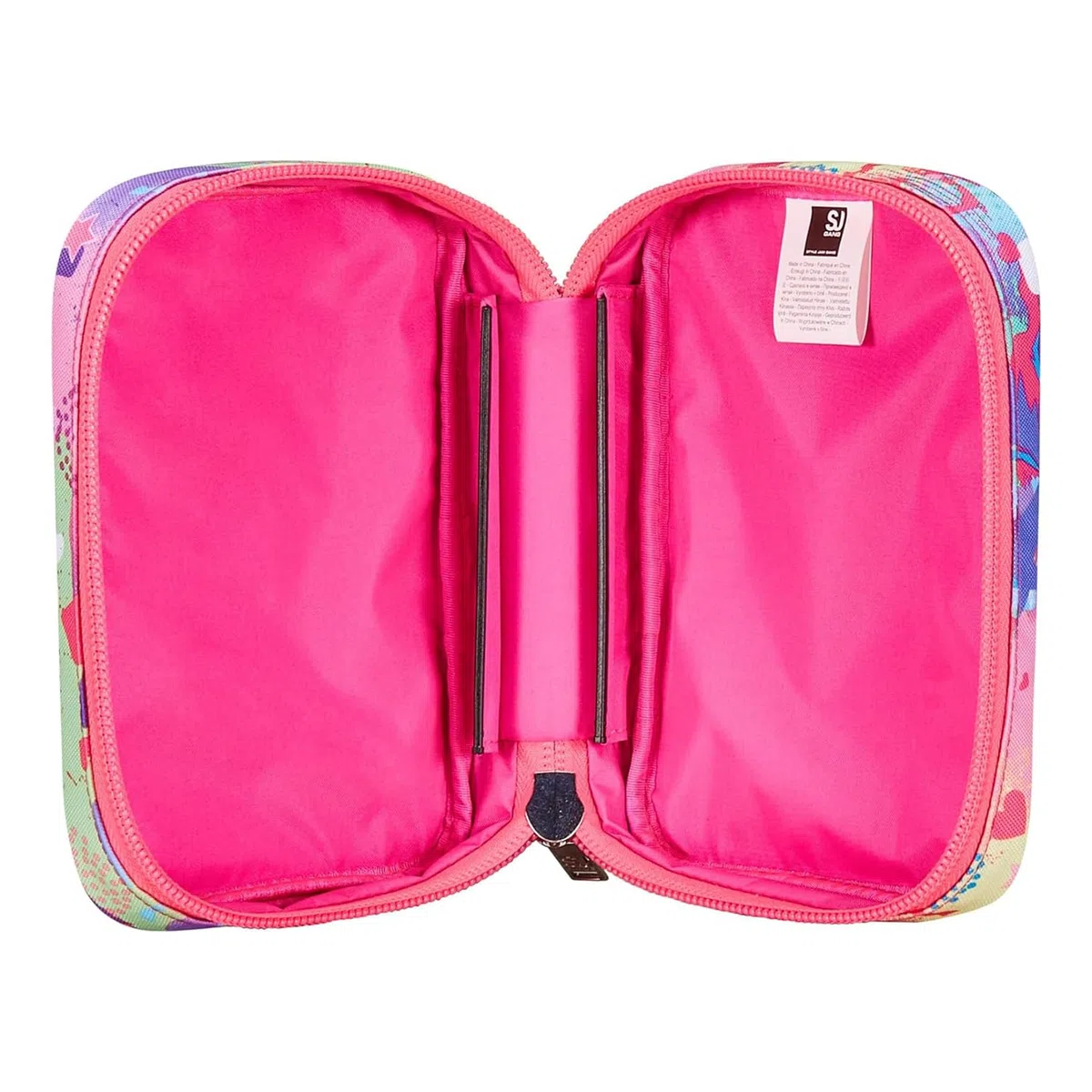 SJ GANG STYLE JAM GANG Astuccio Scuola Speed Pad, Rosa, Unibraid, Portapenne Mono Scomparto Con Plance Amovibili e Penne, Matite, Colori, Accessori Zaino, Elementari, Medie, Bambina