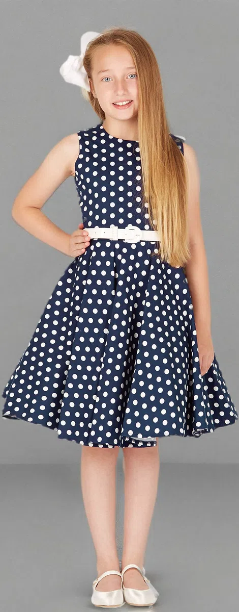 BlackButterfly Bambini Abito Vintage a Pois Anni '50 "Audrey