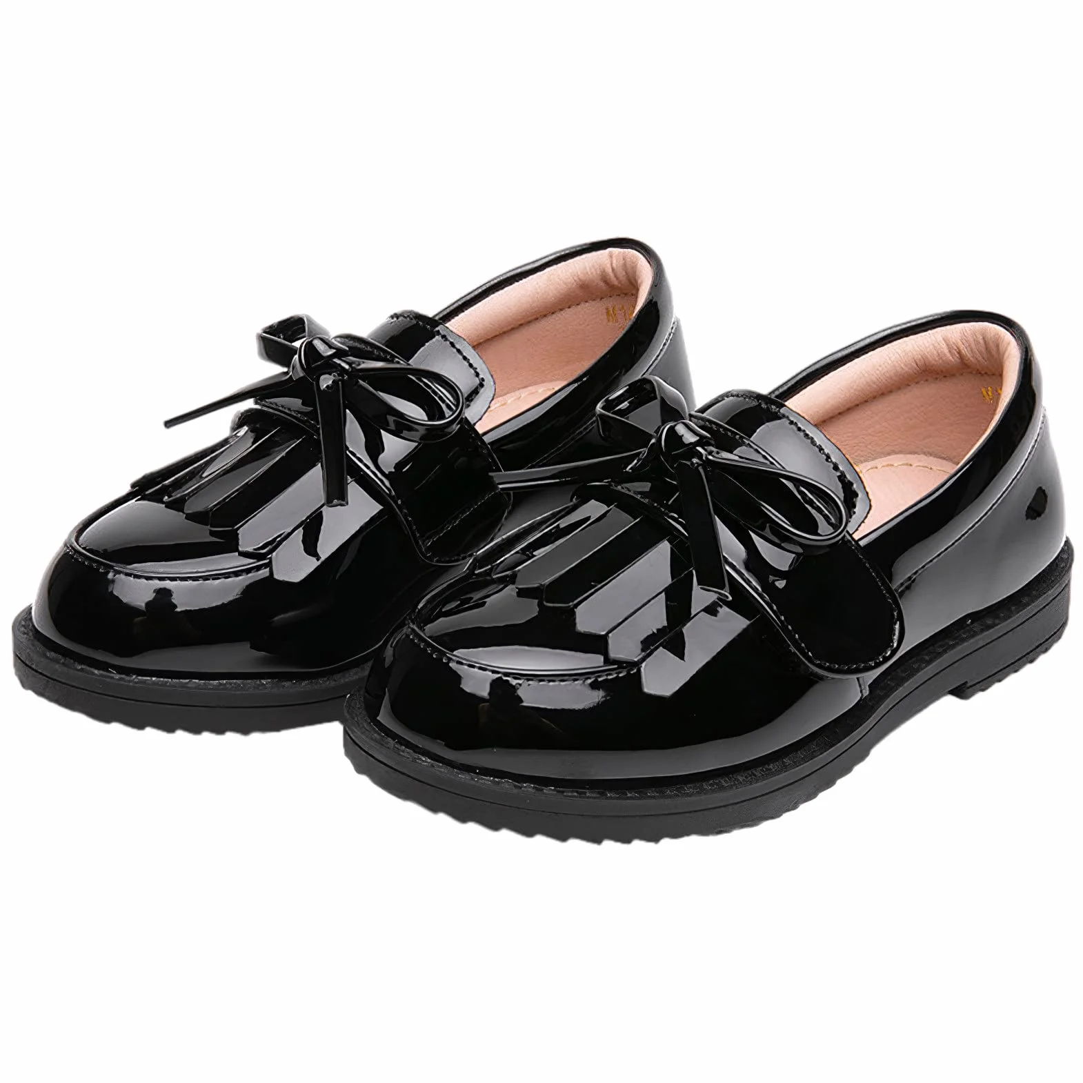 Ragazze Scivolare su Oxford Scarpe Bambino Matrimonio Chiesa Microfibra Scuola Uniforme Mocassini