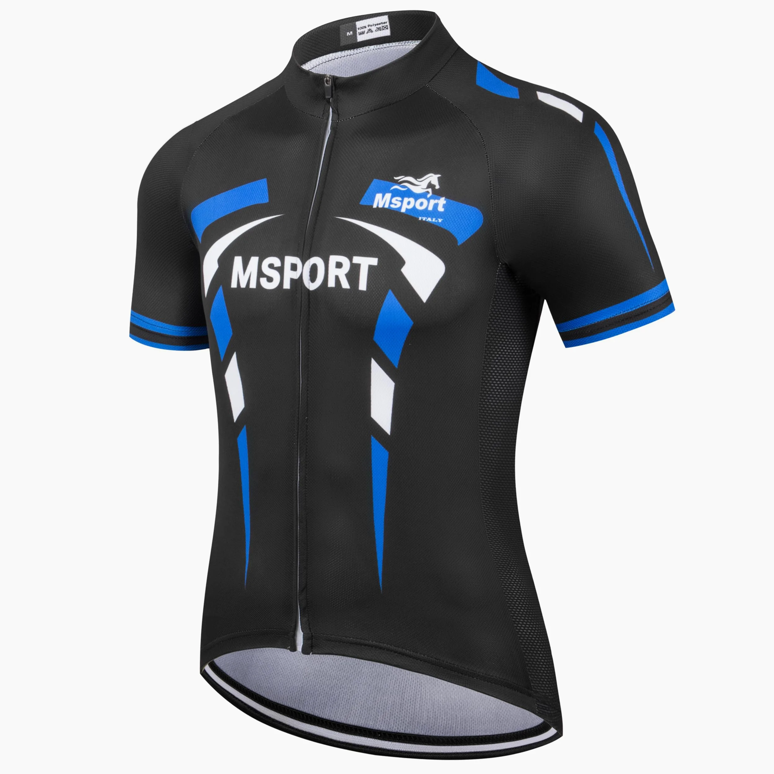 Msport Set Completo Abbigliamento Ciclismo – Maglia + Salopette con Pantaloncini Imbottiti in Gel 5D Antishock