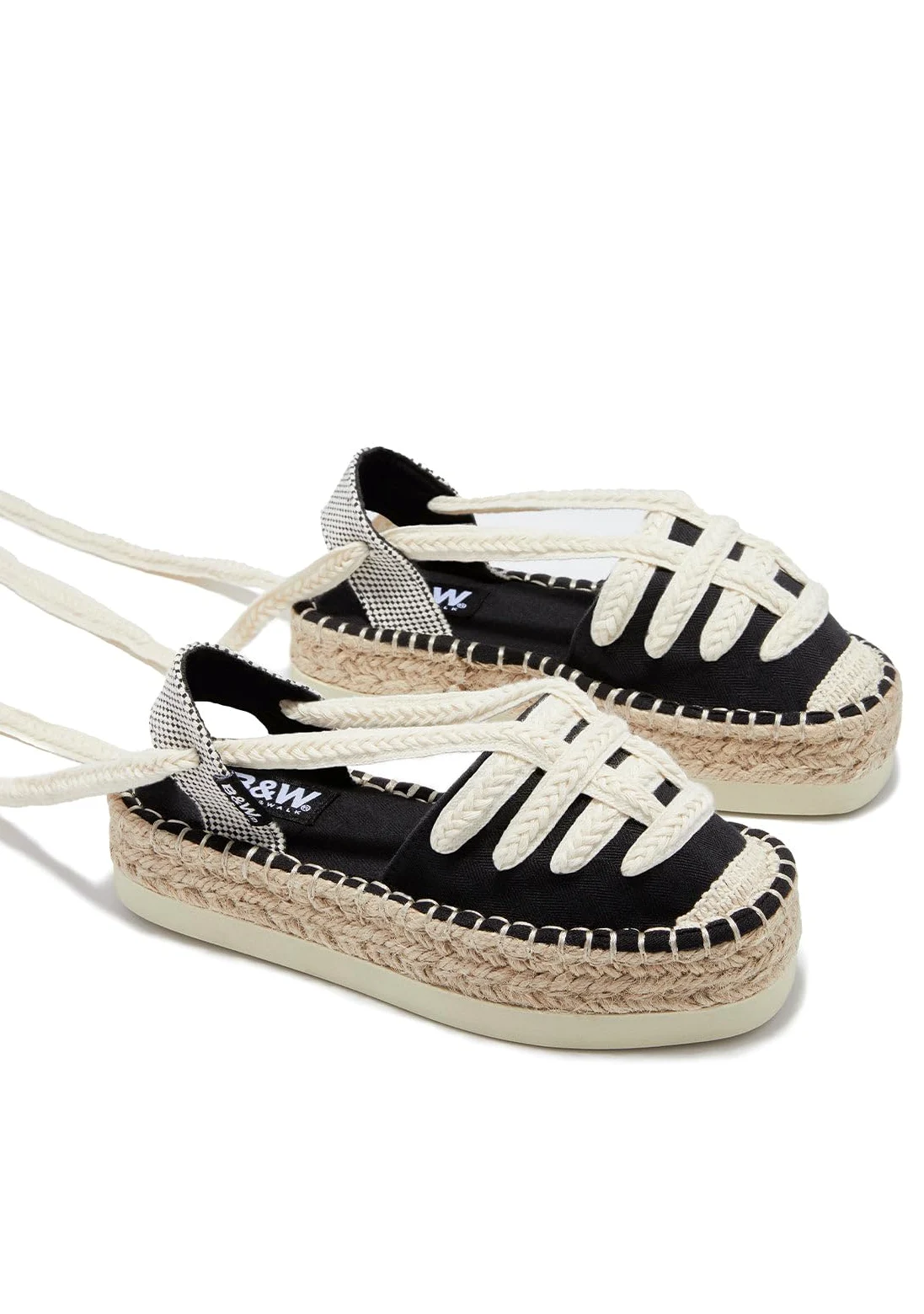 B&W Break&Walk Espadrillas estive per bambini - Sandali estivi in iuta con zeppa per donna e ragazza