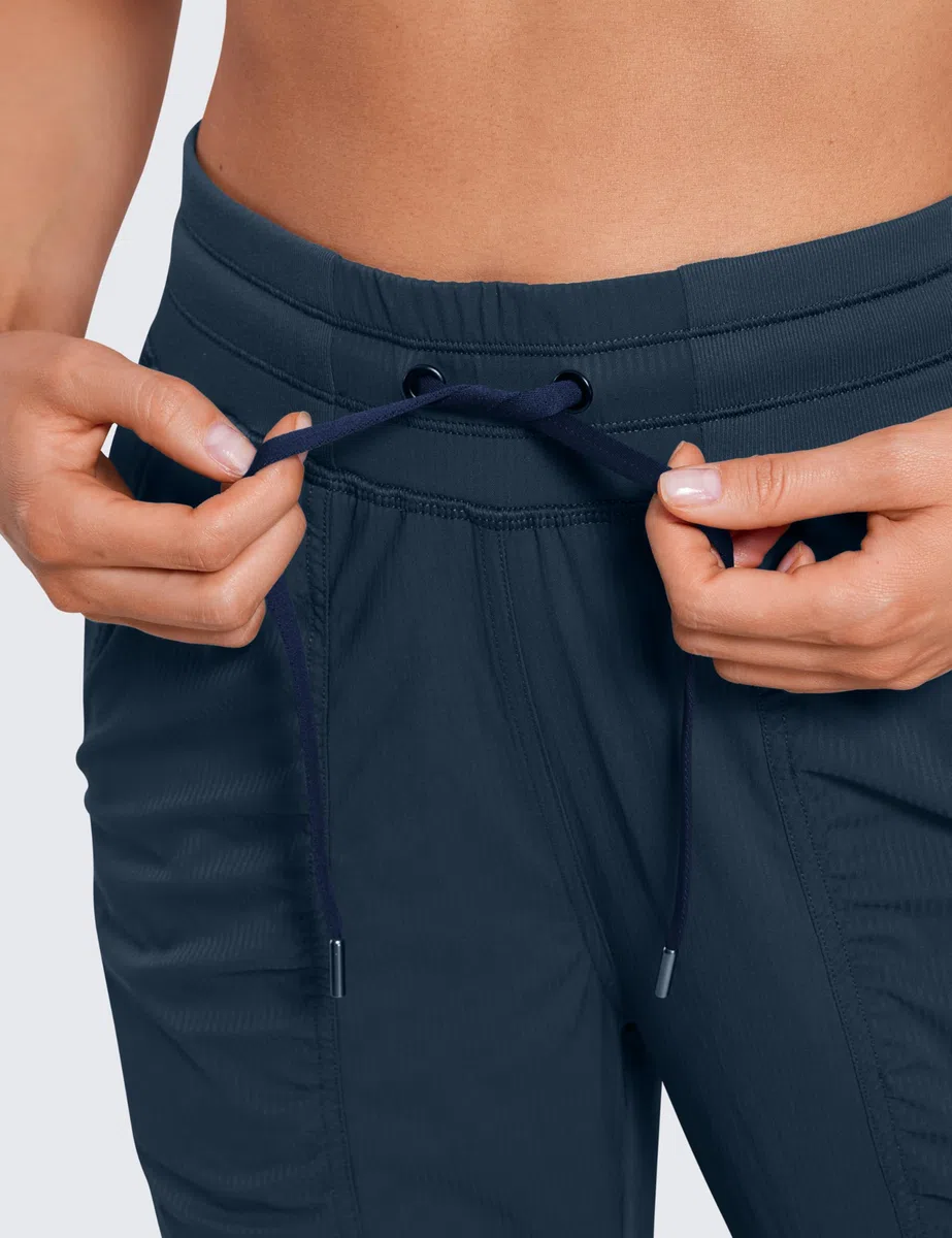 CRZ YOGA Pantaloni Atletici da Donna Morbidi Affusolati con Coulisse con Tasche - 72 cm