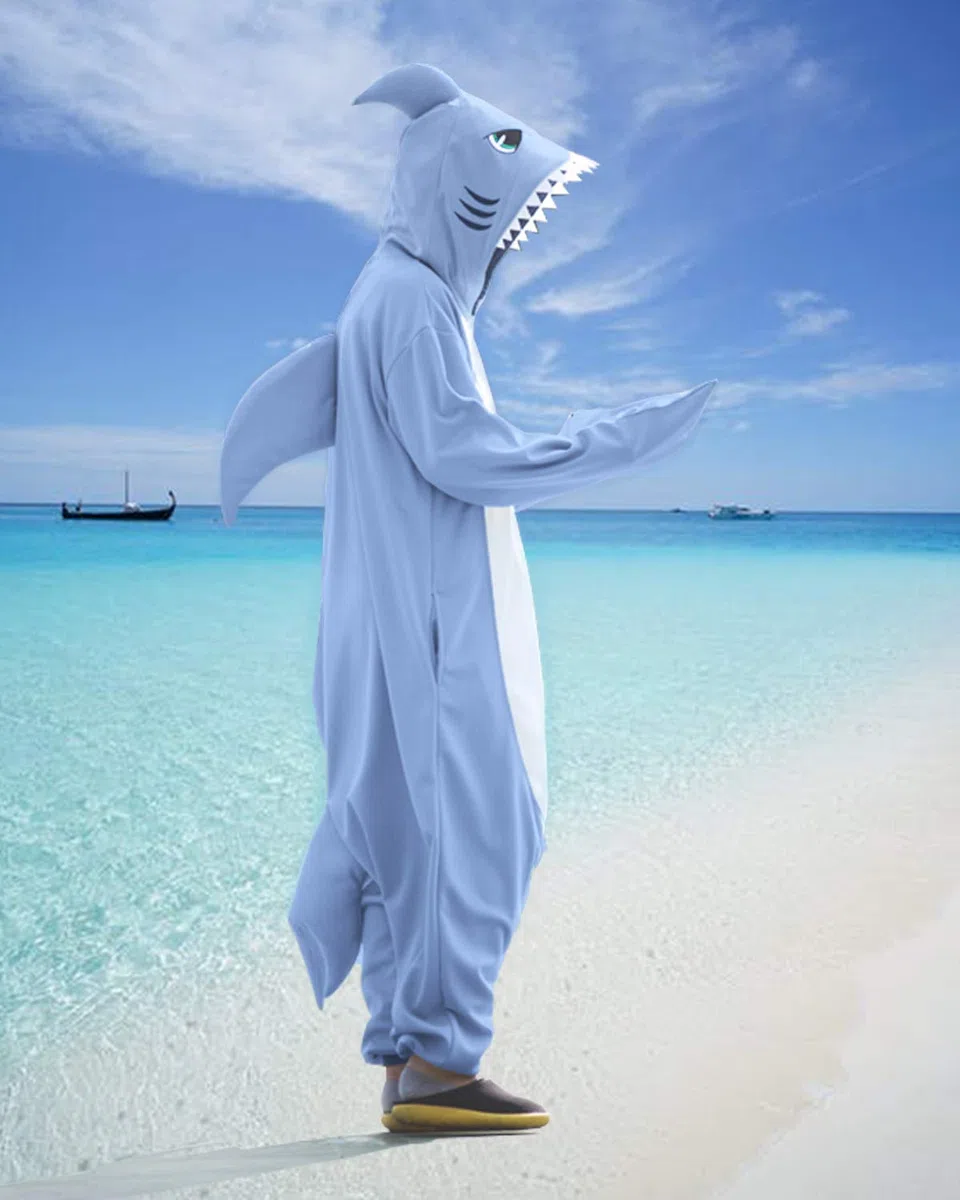 wotogold Pigiama di Squalo Animale Costumi Cosplay per adulti unisex
