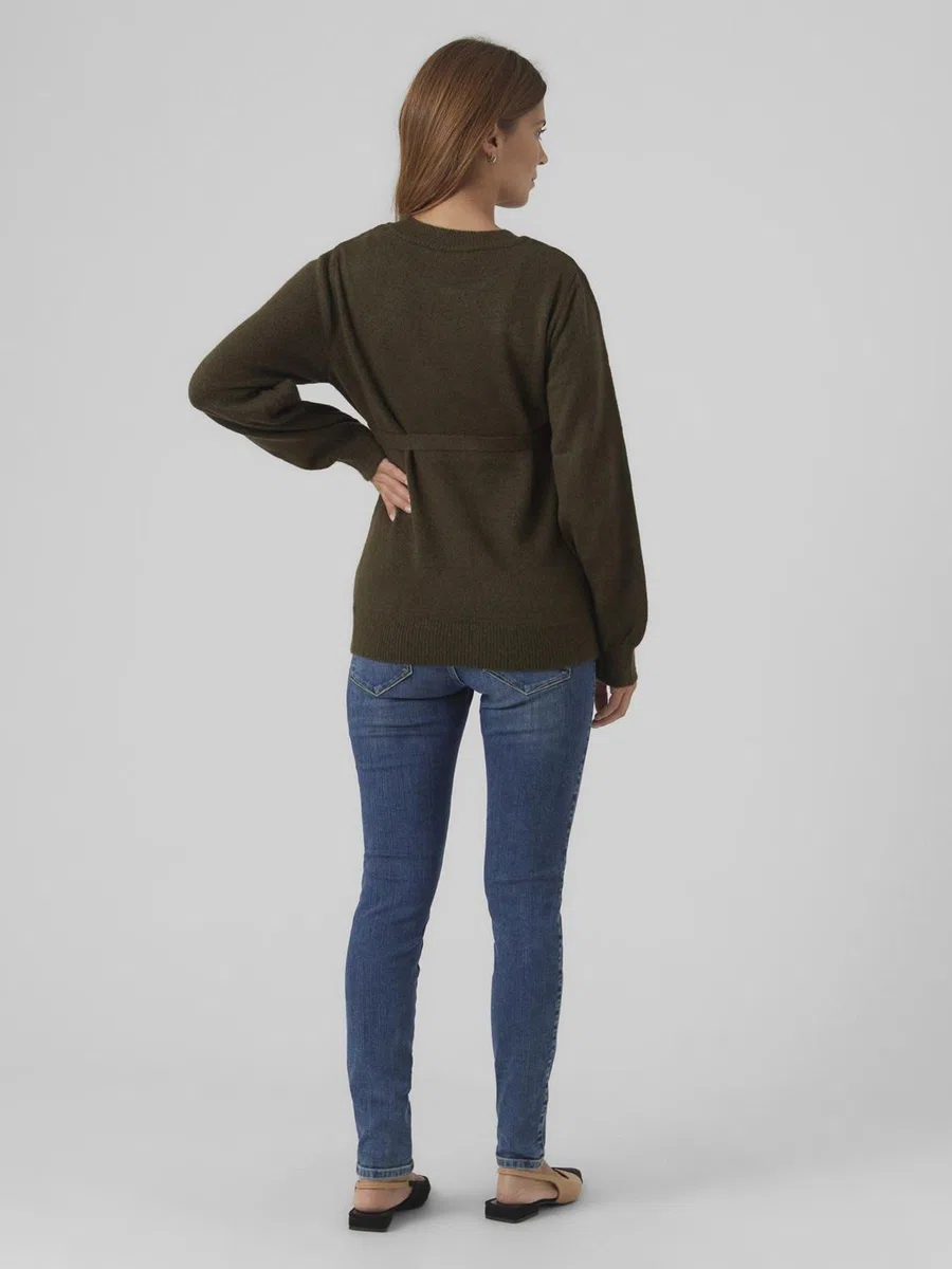 Mamalicious Vasca per Lne L/S Knit Top A. Noos Maglione Donna