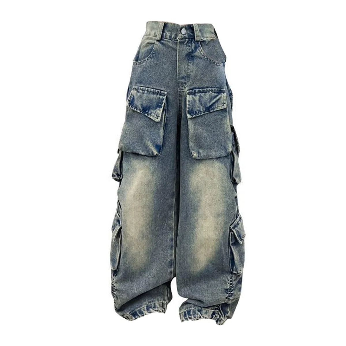 Jeans da bambina strappati, lavati, baggy, gamba larga, jeans casual, taglia 5-16, pantaloni da pioggia