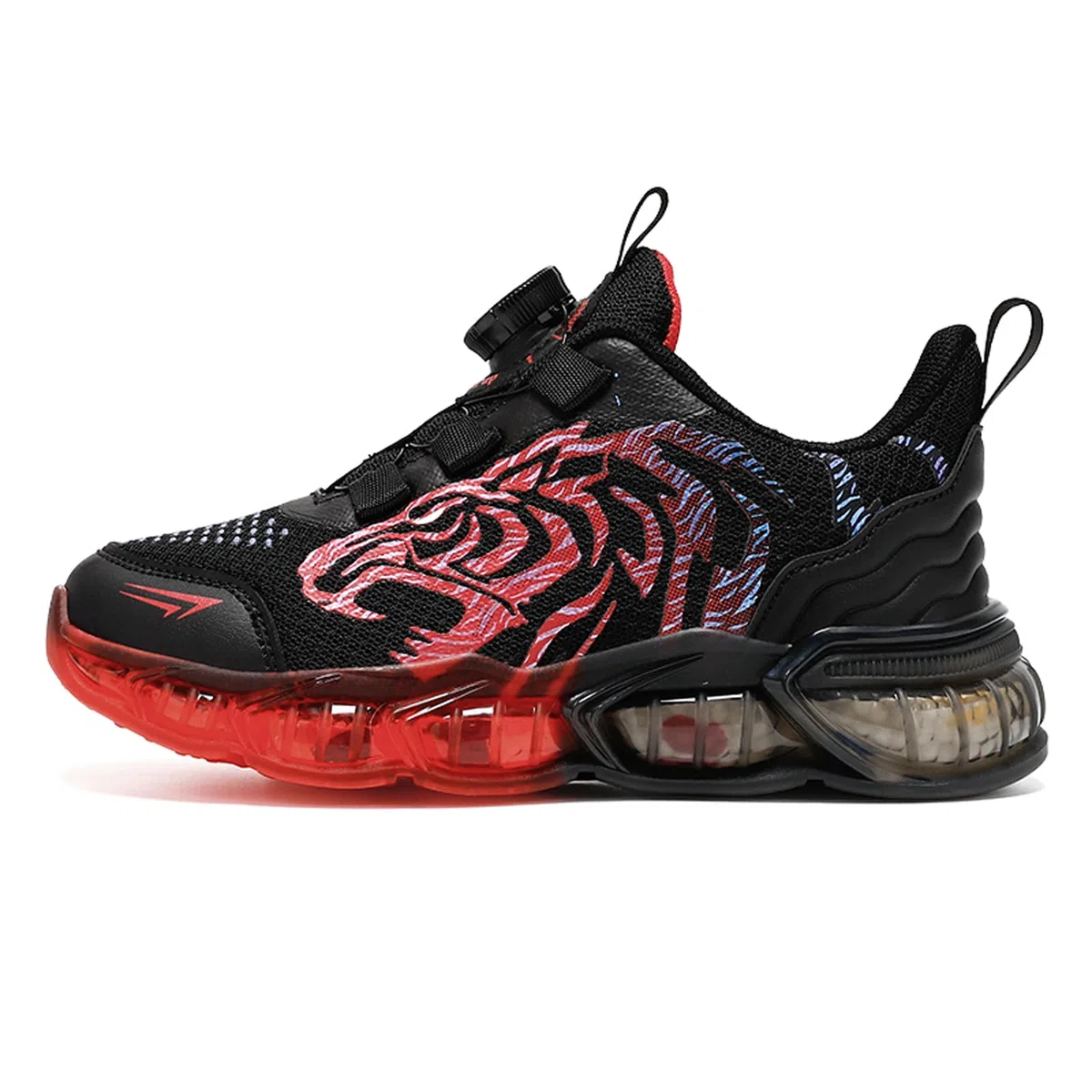 Scarpe da Ginnastica per Bambini, Scarpe da Corsa alla Moda per Ragazzi, Scarpe Sportive con Motivo Drago Tigre, Comode Scarpe da Jogging Traspiranti Leggere EU28-39