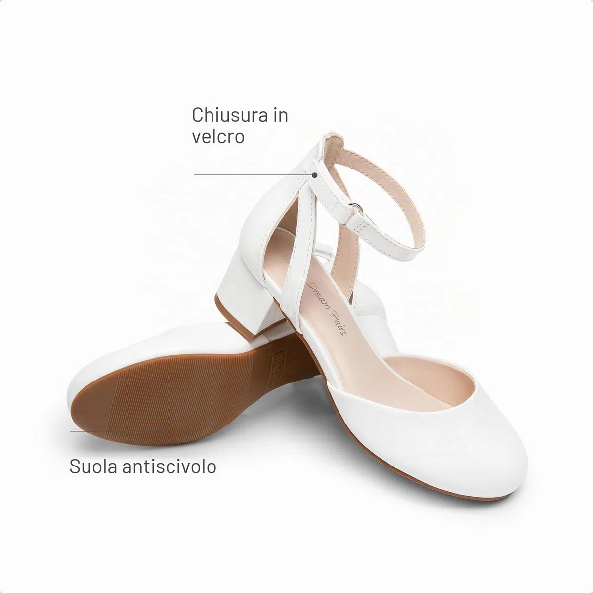 DREAM PAIRS Scarpe Eleganti da Ragazza con Punta Chiusa e Tacco Alto Principessa Scarpe per Bambine con Tacco a Blocco Mary Jane