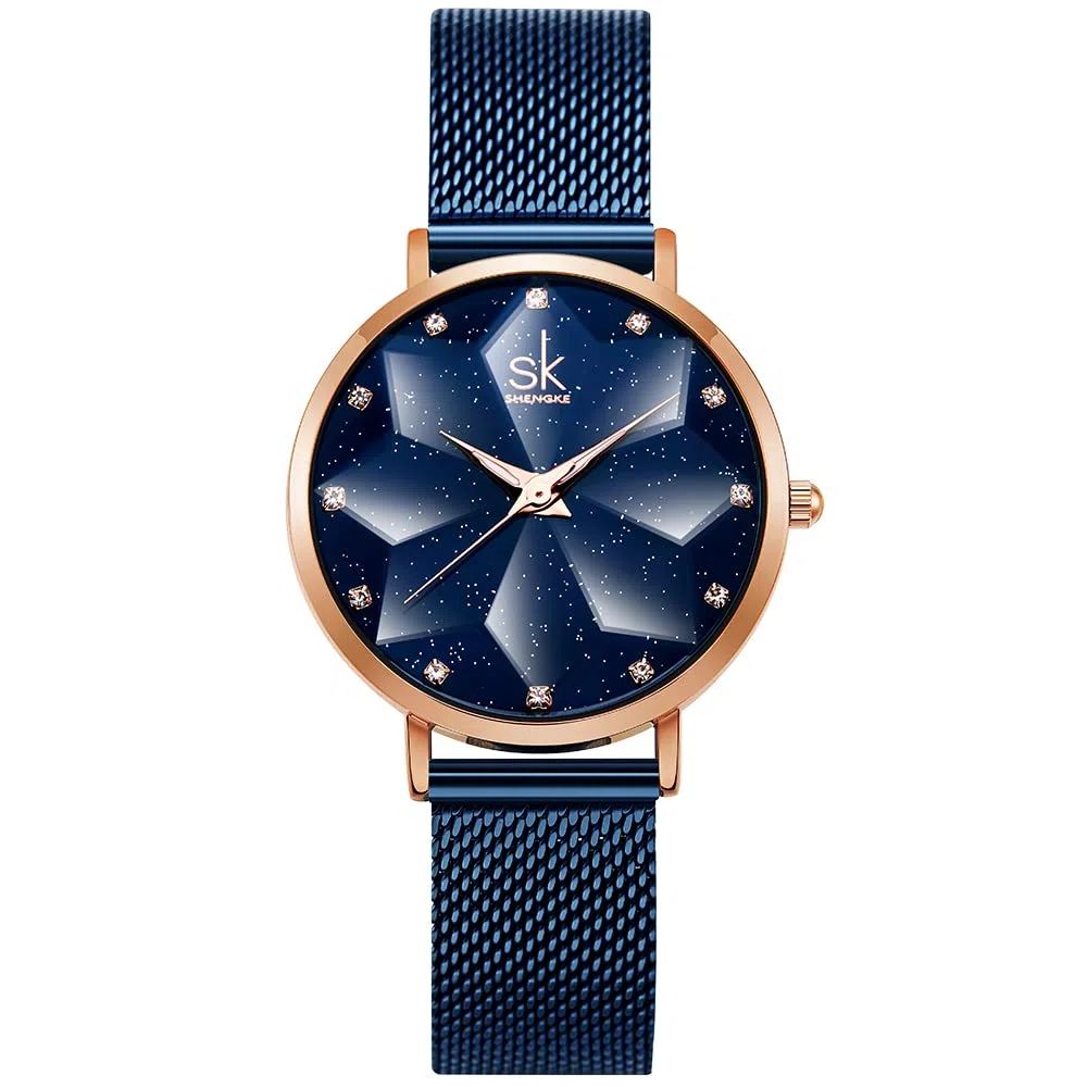 SHENGKE Ladies Orologio da polso creativo da donna, marca di orologi di lusso, orologio da donna, abito in maglia
