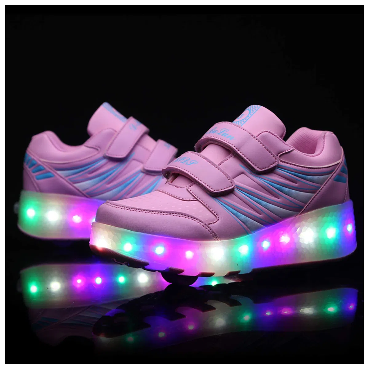 Unisex Bambino Scarpe con Rotelle,Luci LED Pattini a Rotelle Bambina Automatiche Skate Formatori Scarpe Bambino Sportive Ginnastica Lampeggiante Outdoor Multisport Running Sneaker