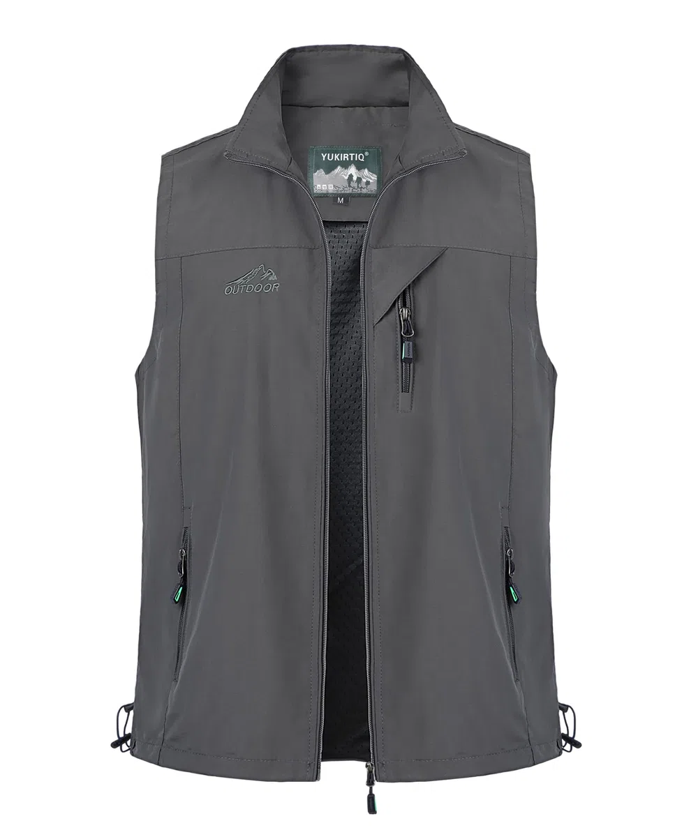 Uomo Gilet Sportivo da Caccia Leggero Gilet da Pesca Asciugatura Rapida Gilet da Lavoro Traspirante Giubbotti Senza Maniche Smanicata da Fotografia