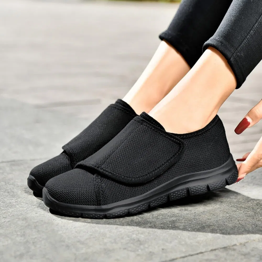 Scarpe per Diabetici Donna Extra Larghe Pantofole Ortopediche Edema Uomo Scarpe da Riabilitazione Traspirante Regolabili Scarpe da Passeggio