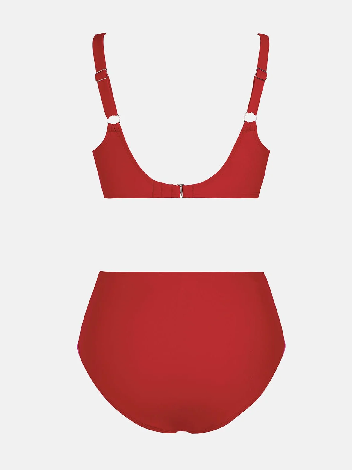 CUPSHE Bikini da donna, effetto avvolgente, con ferretto push up, mutande a vita alta, costume da bagno a 2 pezzi, moda mare
