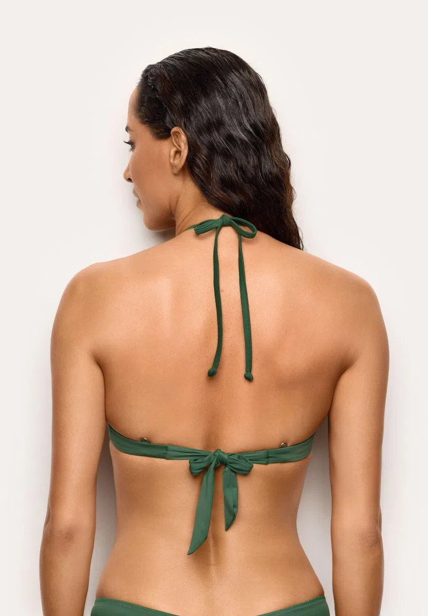 YAMAMAY - Bikini Parte Alta, Push-up con Ferretto, Donna, Essentials, Verde, monocromo