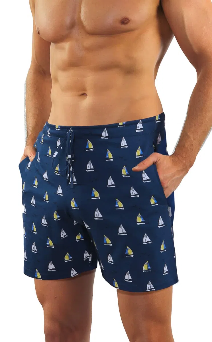 sesto senso Pajamas Uomo Corto Cotone Tshirt Pantalonici Set Manich Corte Estate