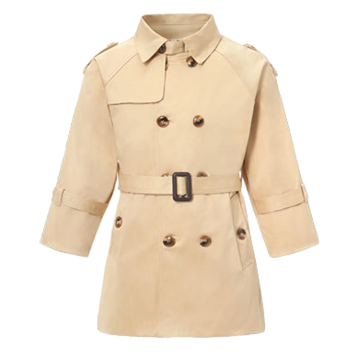 Giacca a Vento da Bambino Bambina Ragazzo Doppio Petto Elegante Trench Cappotto con Cintura 2-10 Anni