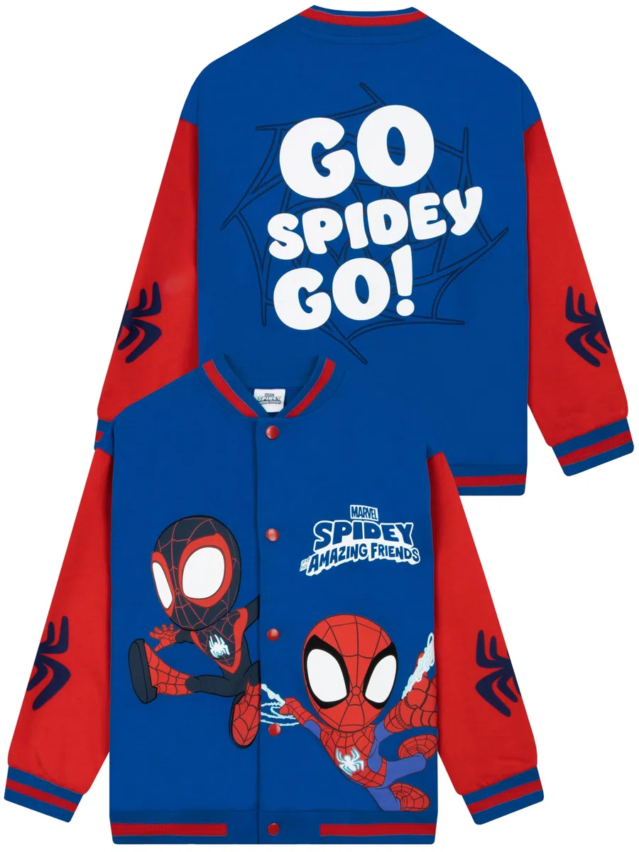 Marvel Giacca Ragazzo Spdiey E Fantastici Amici, Giubbotto Ragazzo Spider-Man, Bomber Jacket Cotone