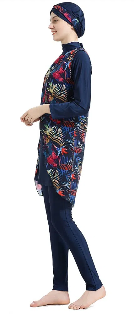 Costumi da Bagno Musulmani per Donna Costumi da Bagno Floreali modesti Costumi da Bagno islamici Hijab Burkini Costumi da Bagno Tankini