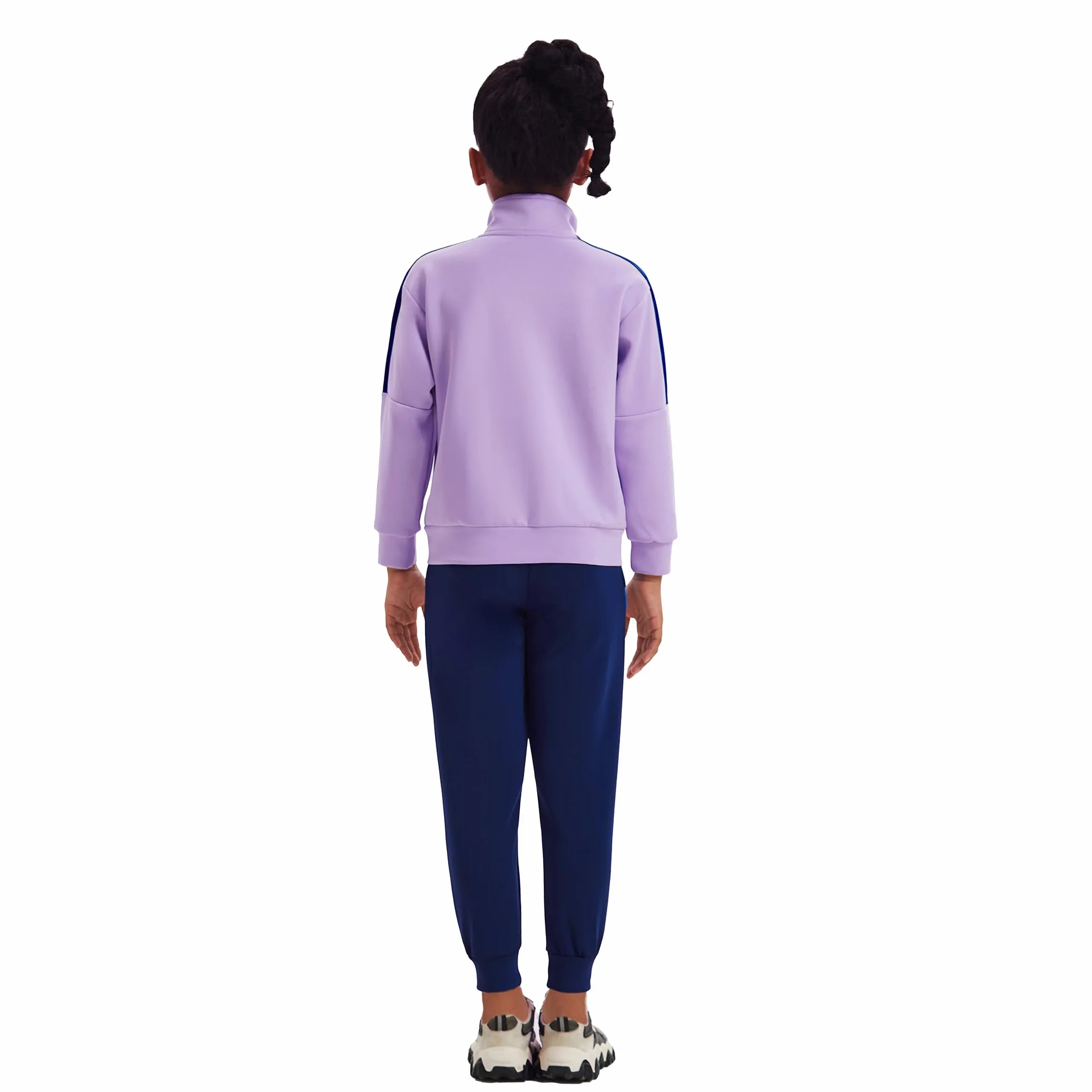 Ragazze Bambini Tuta Abbigliamento 2 pezzi Set a righe Bomber con zip Top con tasche Sport Jogger Pantaloni