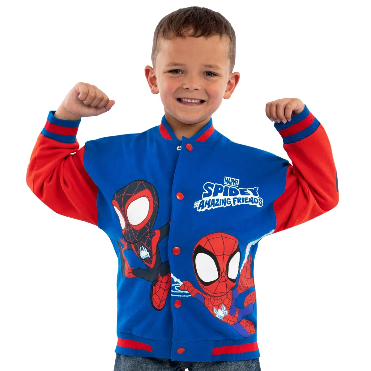 Marvel Giacca Ragazzo Spdiey E Fantastici Amici, Giubbotto Ragazzo Spider-Man, Bomber Jacket Cotone