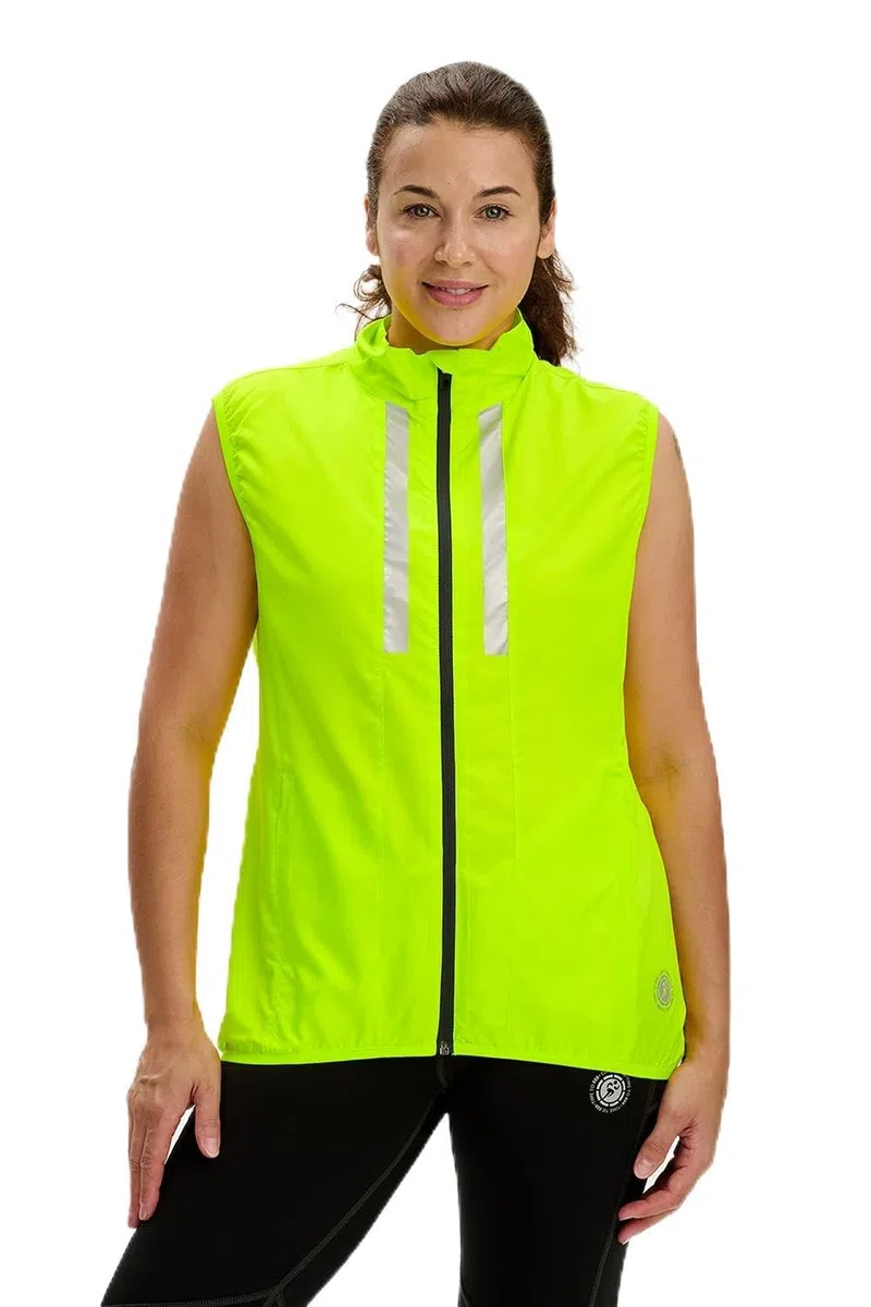 Time To Run Gilet da Corsa da Donna Con Tasche - Leggera Antivento Traspirante - Ideale Per L'esercizio E Il Jogging