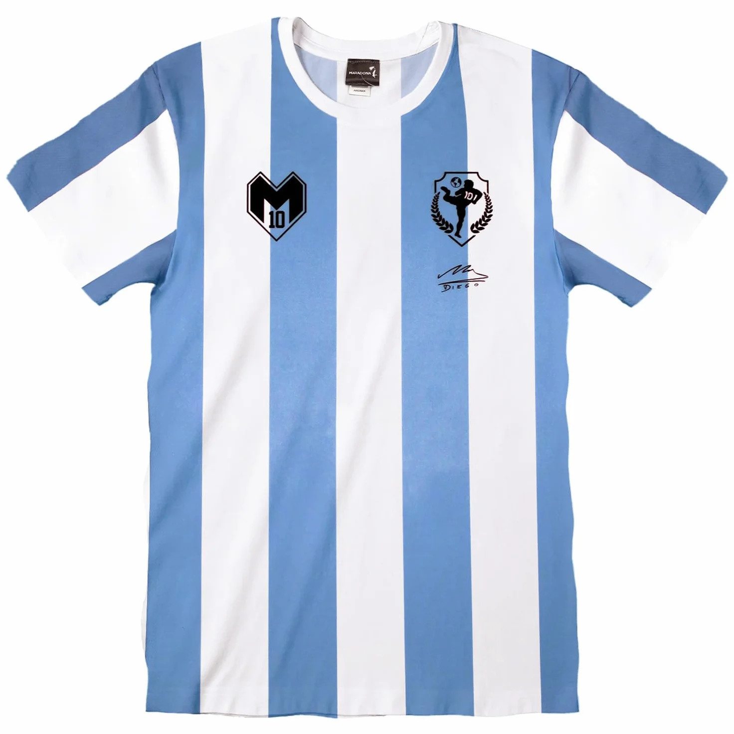 Maglia Calcio Diego Armando Maradona. Replica Ufficiale. Maglietta Calcio Argentina per Ragazzo e Adulto.