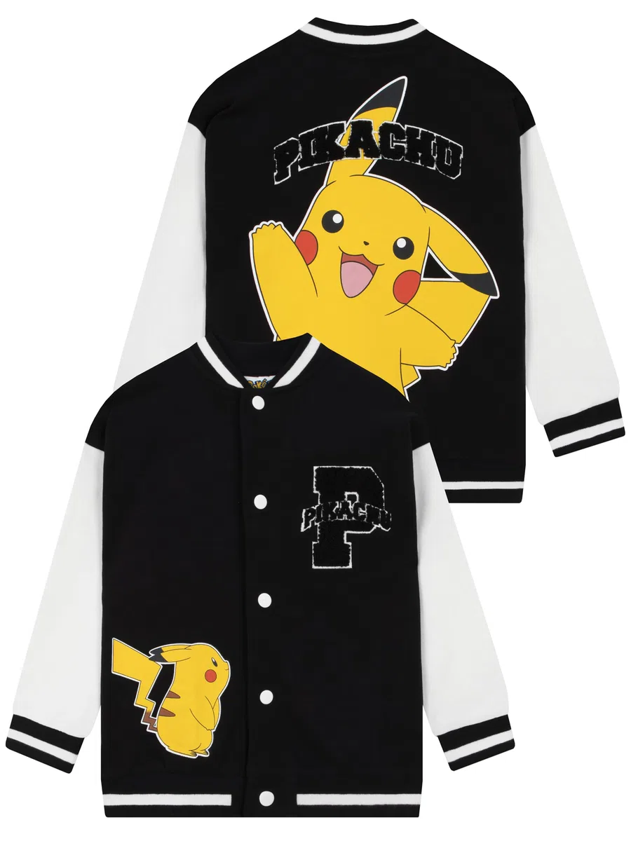Pokemon Giacca Da Ragazzo, Giacca College Pikachu, Giaccas Bomber Da Ragazzo Pikachu