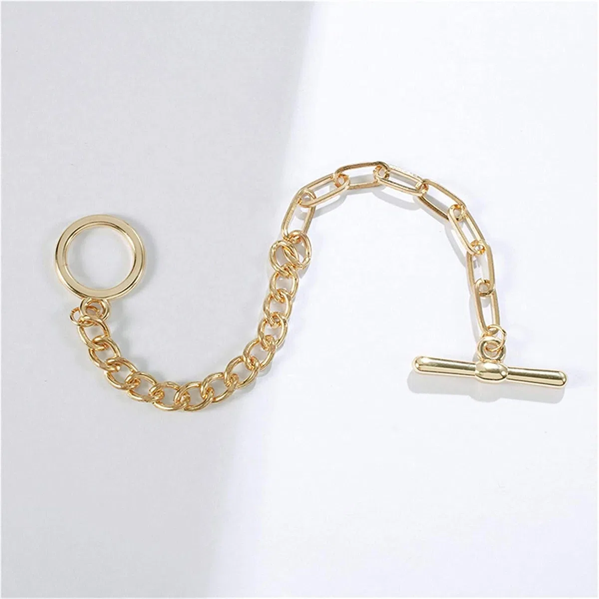 PULABO Set di 5 braccialetti color oro con bracciale a catena con strass, cavigliera regolabile, gioielli quotidiani fatti a mano per ragazze adolescenti durevole