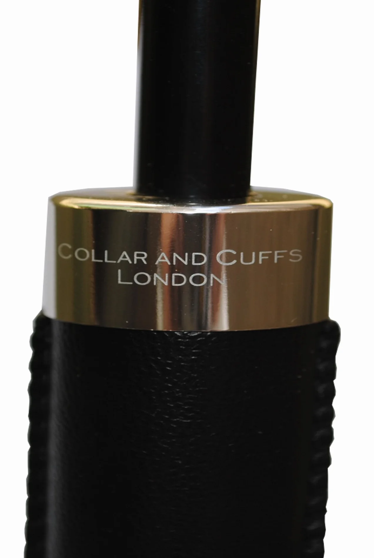 COLLAR AND CUFFS LONDON 95 KPH Ombrello Trasparente Grande Pioggia Uomo Donna - Ombrello Chiaro Classico Antivento Robusto Automatico - Fibra di Vetro - Con Bordo Nero