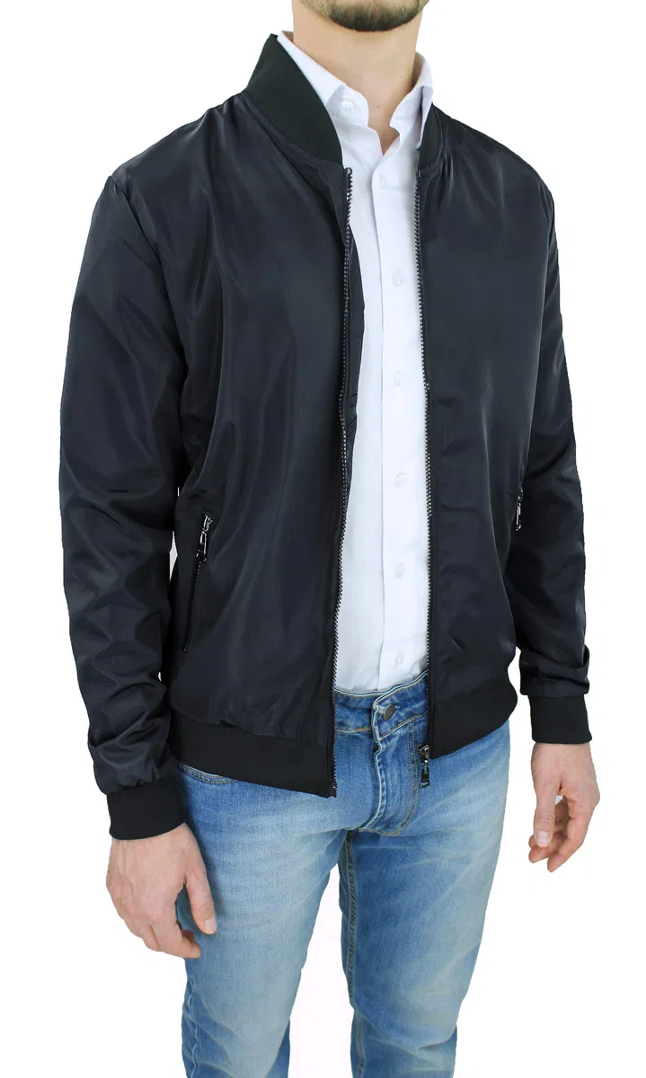 Giubbino uomo estivo leggero slim fit Giacca giubbetto College elastico impermeabile