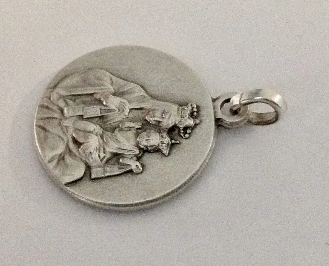 I G J MEDAGLIA SCAPOLARE DEL CARMELO (MADONNA DEL CARMINE) - IN ARGENTO MASSICCIO 925-100% MADE IN ITALY