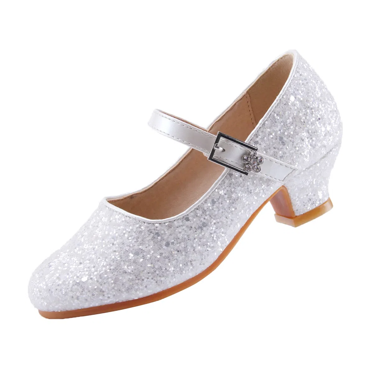 EIGHT KM Scarpe con Tacco Principessa Eleganti Lucente Comunione Cerimonia Ballerine Bambina Tacchi Ragazza EKM7015