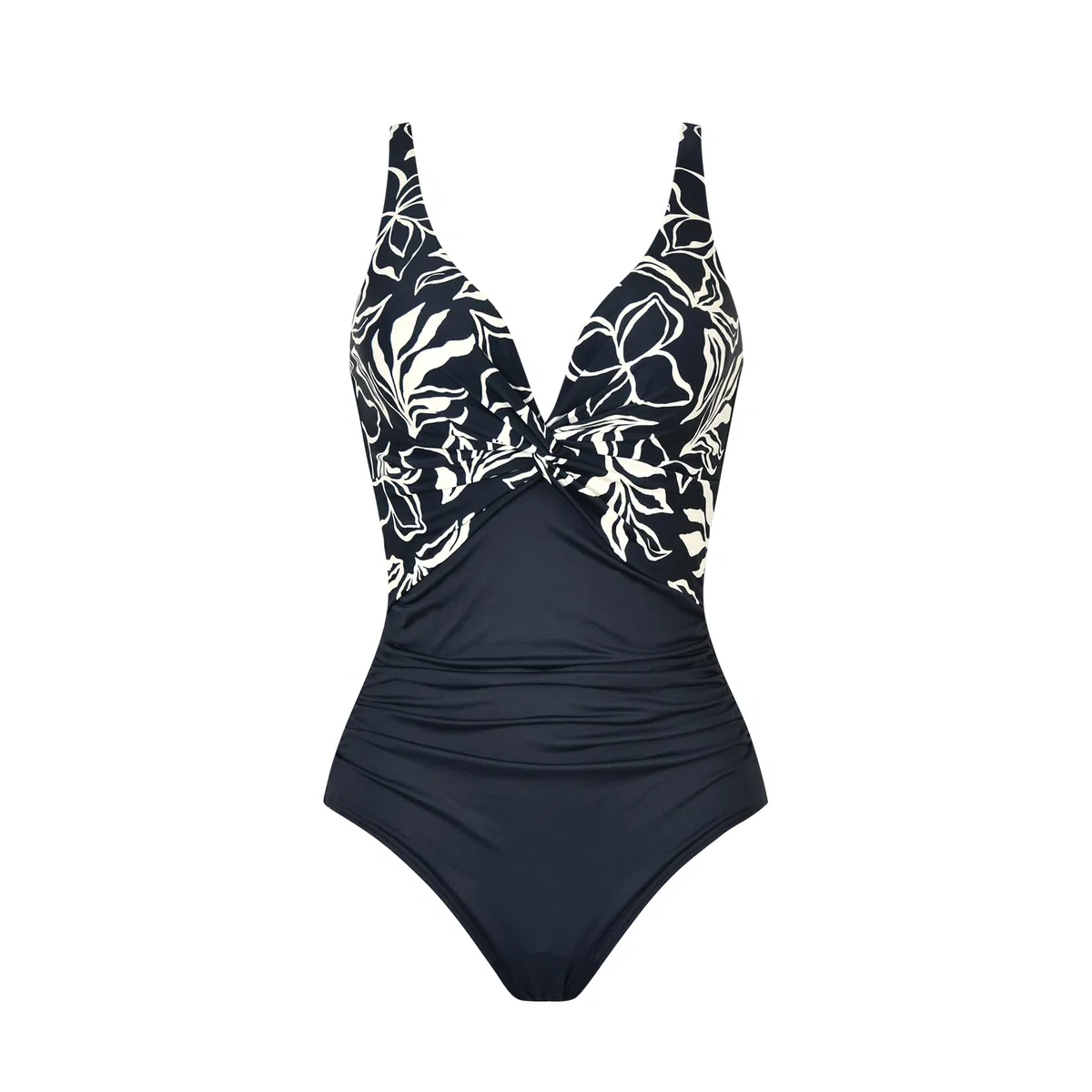 WIN.MAX Costumi da Bagno Interi per Donna Scollo a V Costume Intero Donna con Controllo della Pancia Monokini con arricciature, per Coppe da D a G