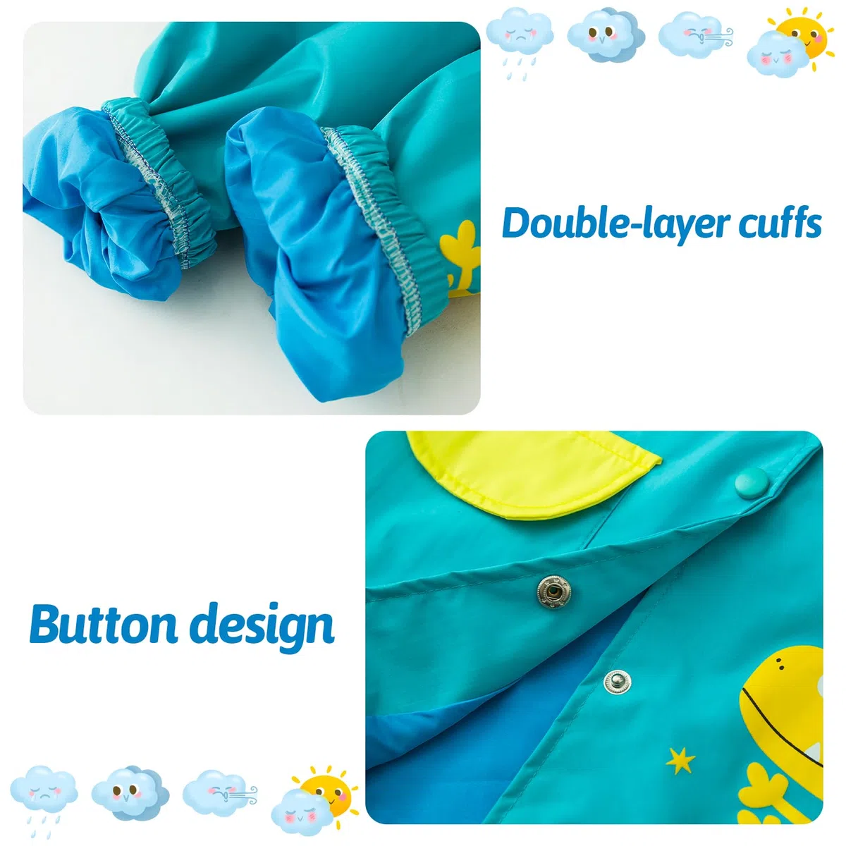 LZH Boys Raincoat Bambini Bambini impermeabili Girls con cappuccio, Pantaloni Giacca Vestito leggero 2 pezzi Set