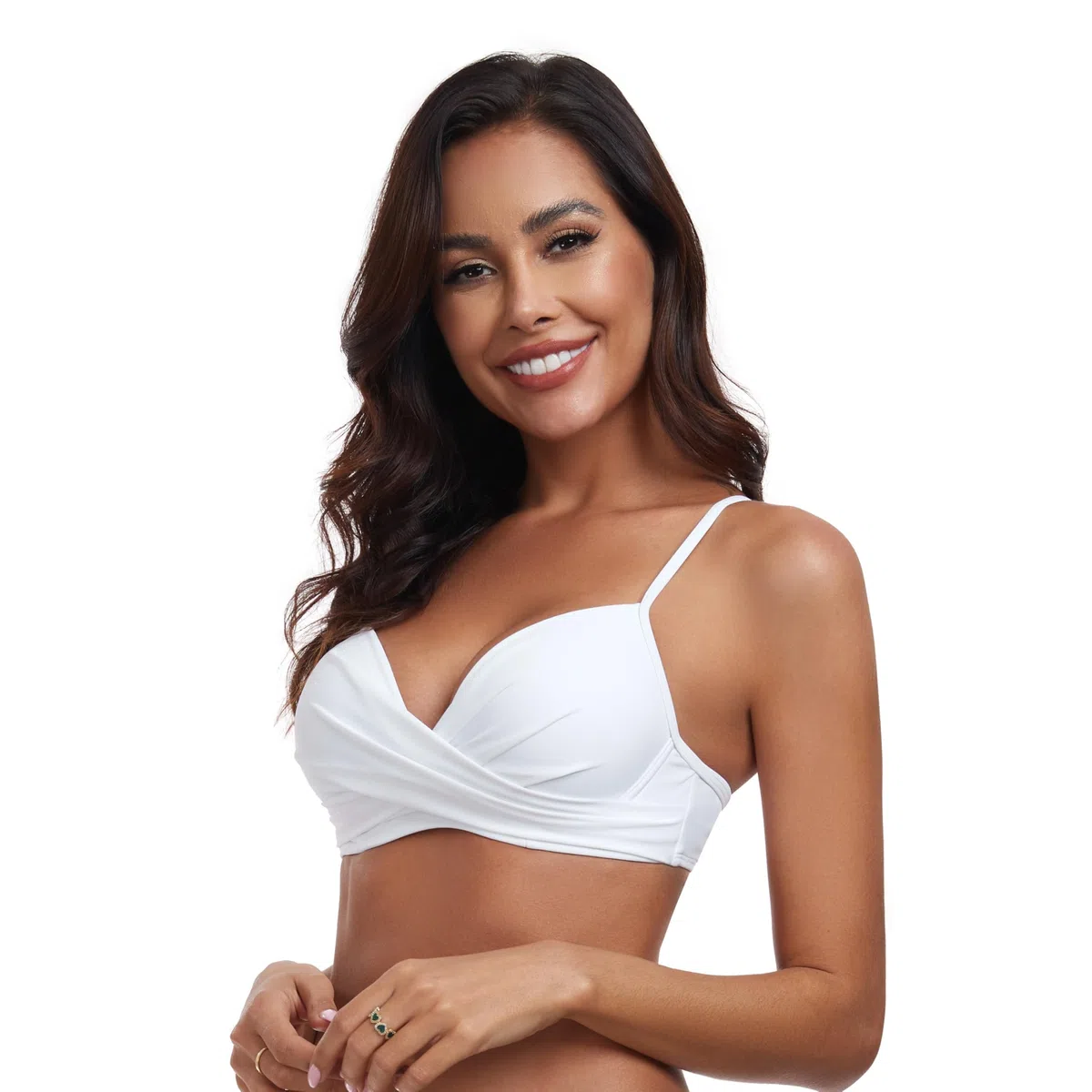 RELLECIGA Costume Donna Top Bikini Reggiseno con Ferretto e Nodo Frontale