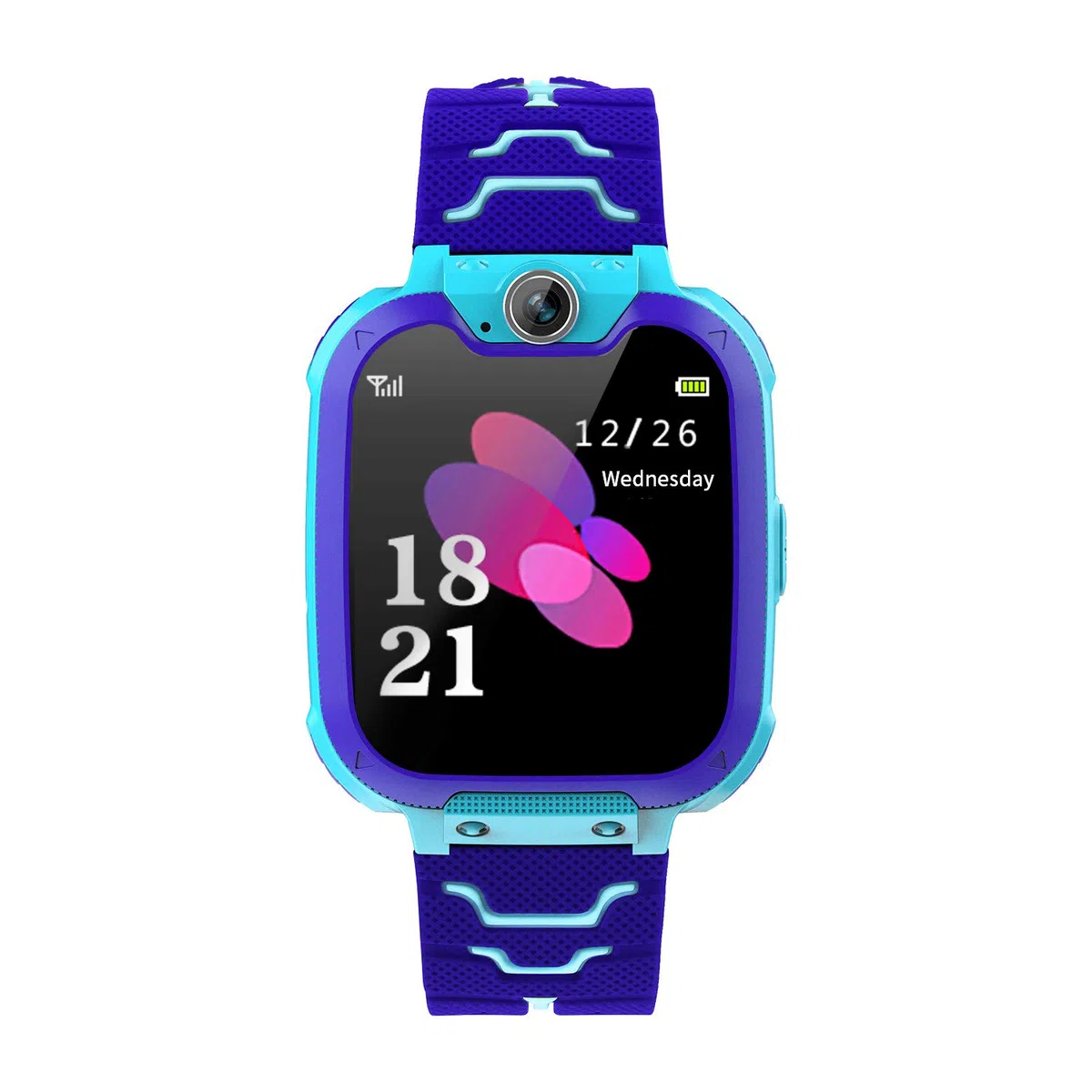 JUMWING Smartwatch per Bambini,Orologio Smartwatch con Chiamata SOS, Fotocamere, Musicale, Torcia, Sveglia, Giocattoli educativi, Regalo per Ragazzi e Ragazze (Blu)