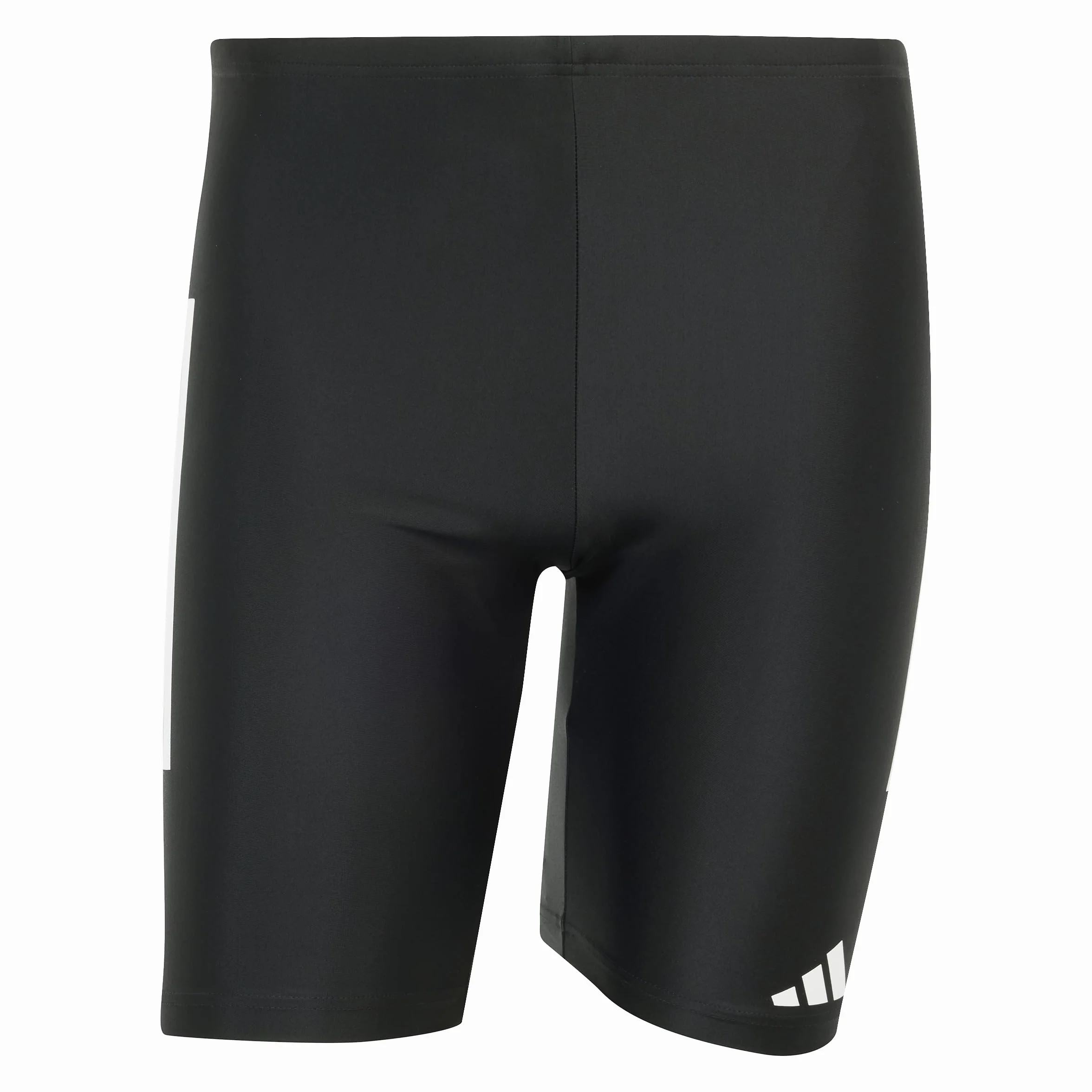 adidas Homme 3 Stripes Swim Jammers 8 inch, Black/White, M-L