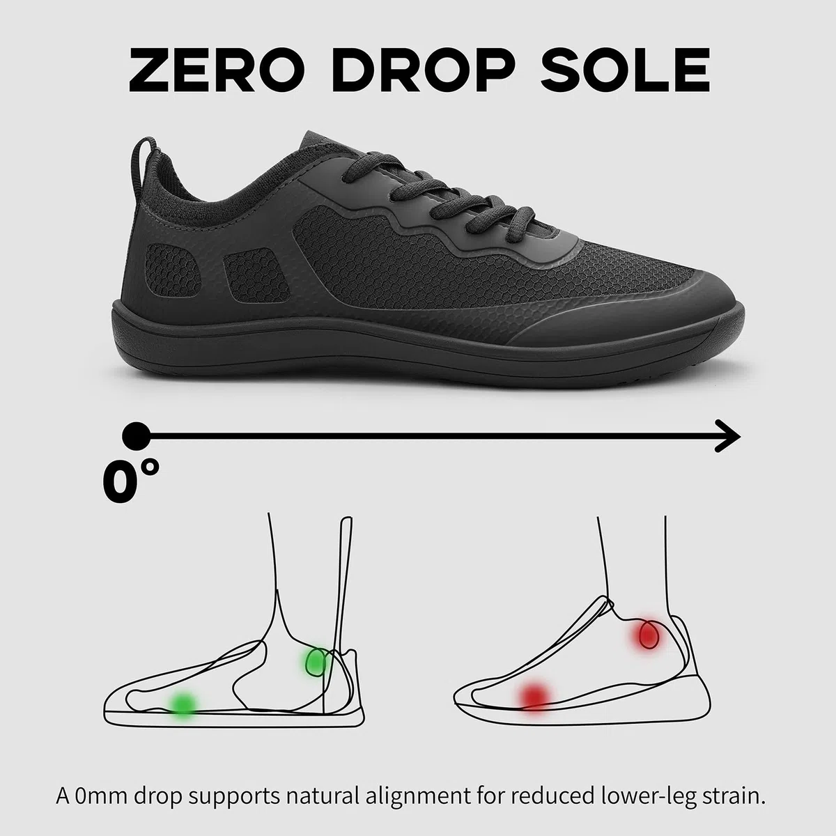 PIZZ ANNU Luna Scarpe Barefoot Donna Pianta Larga, Sneakers Zero Drop Leggere e Comode con Sottopiede Estraibile in Memory Foam per Uso Quotidiano