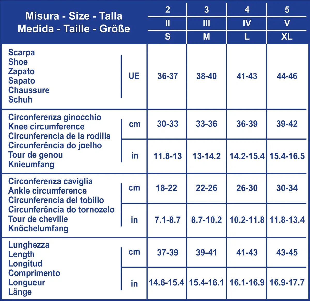 Gambaletto Extra K1, Taglia 4