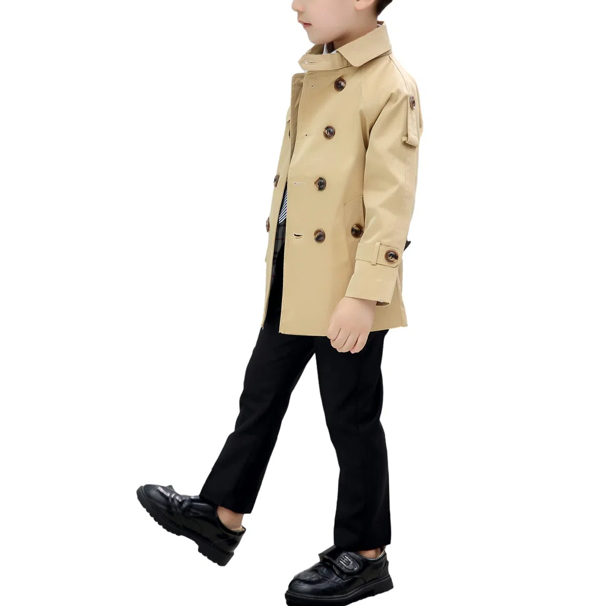 amropi Bambini e Ragazzi Trench Cappotto con Cintura Giacca a Vento Cappotti per 2-10 Anni