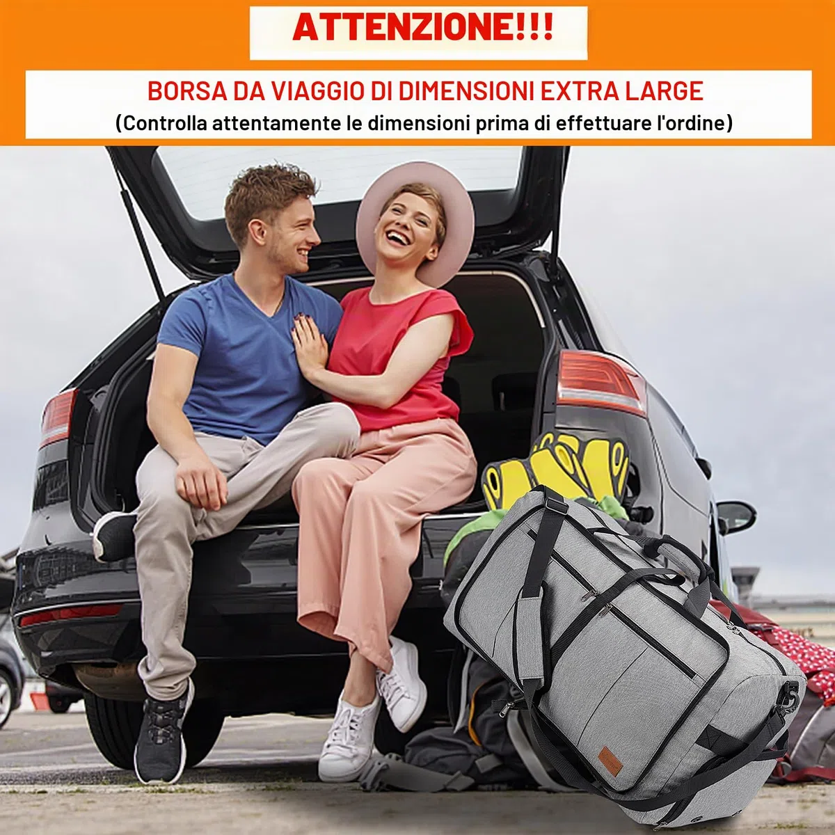 Upeelife Borsone da Viaggio, 125L Borsa da Viaggio Pieghevole Uomo Donna, Borsone Palestra Sportivo Impermeabile con Scomparto per Scarpe e Tasca Bagnata