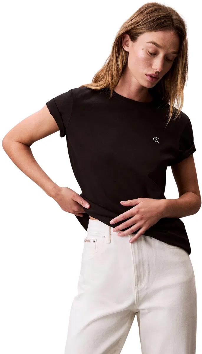 Calvin Klein Donna T-Shirt Maniche Corte Archive Jersey Tee con Scollo Rotondo