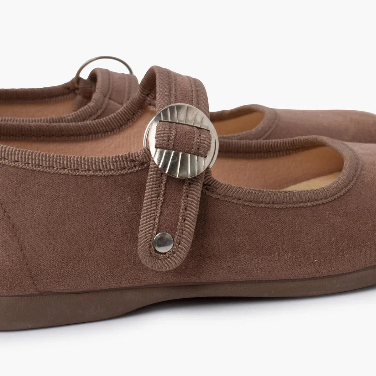 Pisamonas Scarpe con Cinturino in Tessuto Effetto Camoscio